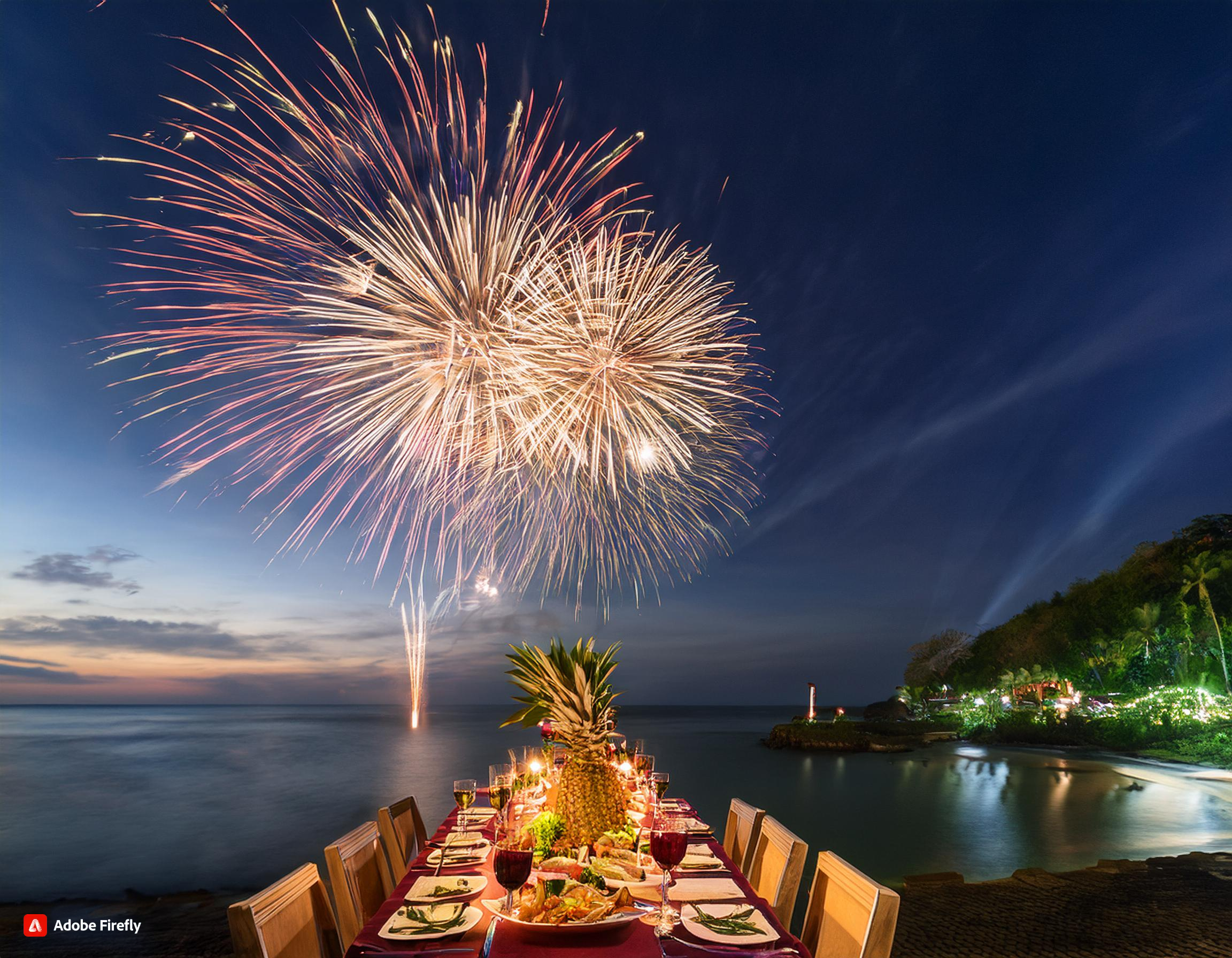 Jimbaran Seafood Dinner & Fireworks: Perayaan Tepi Pantai yang Tak Terlupakan