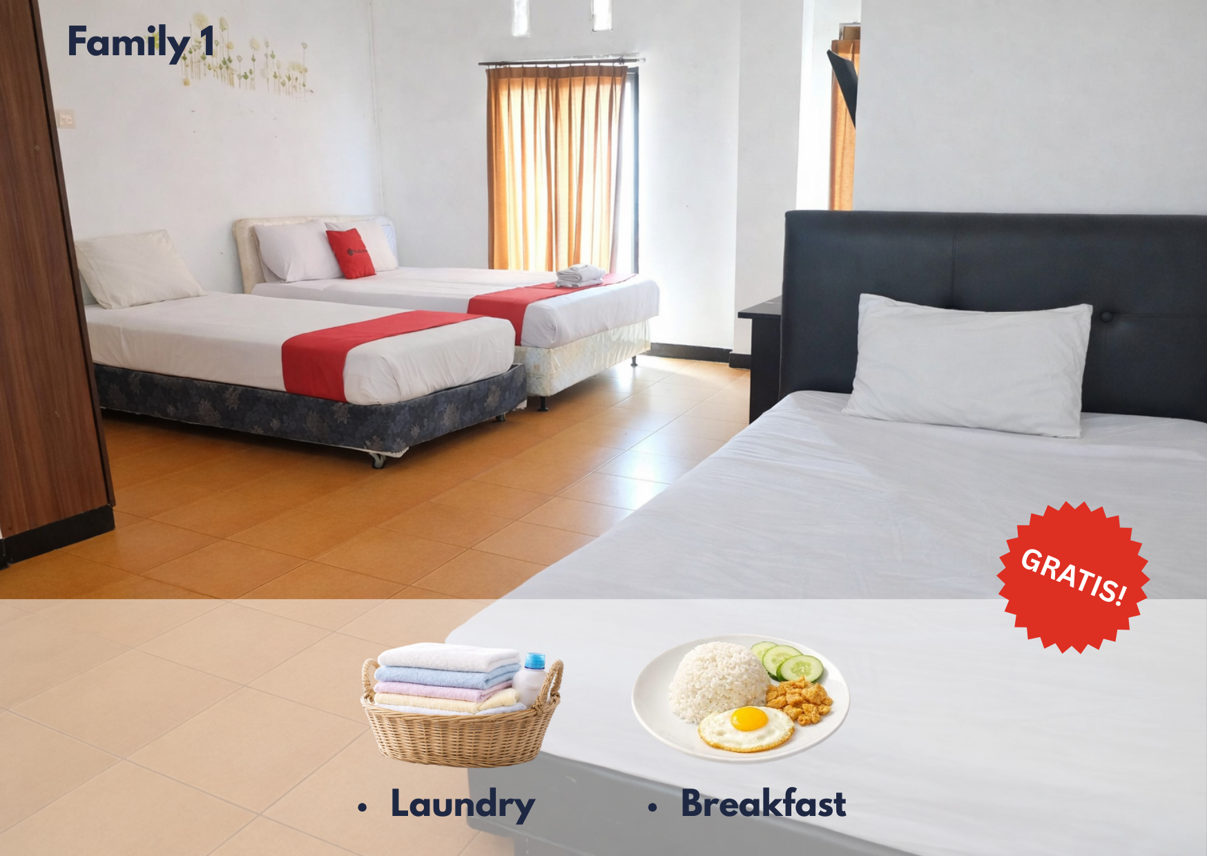 Bandung Family 1 + GRATIS SARAPAN  TIAP HARI+ LAUNDRY