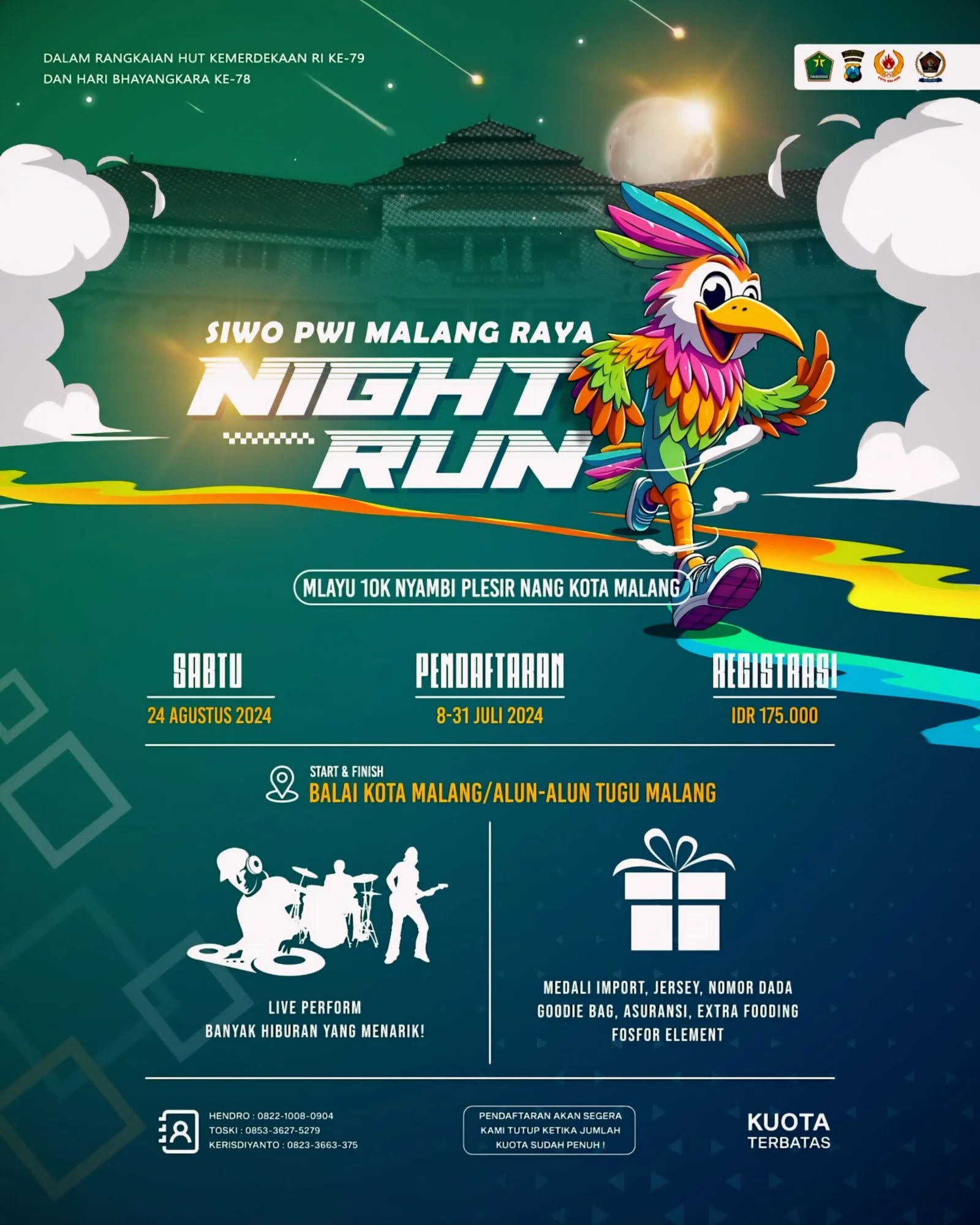 Cozzy.id - Hotel Murah - Hotel Terdekat - Penginapan Murah - Penginapan Terdekat - Booking Hotel - Siwo PWI Malang Night Run 2024 - Wisata Olahraga Malam Malang - Sumber Gambar (MalangPost)